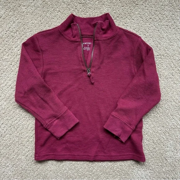 healthtex | Shirts & Tops | Boys Long Sleeve Burgandy Pull Over With Zipper  Detail Healthtex Size 3t | Poshmark